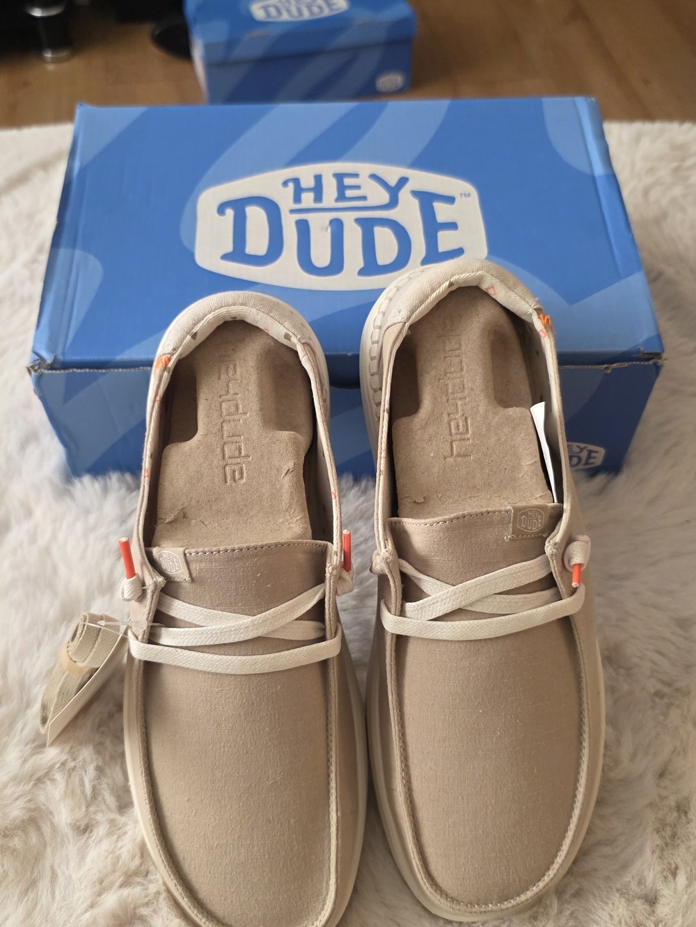 Hey Dude Women's Wally Lightweight Slip-On in Beige